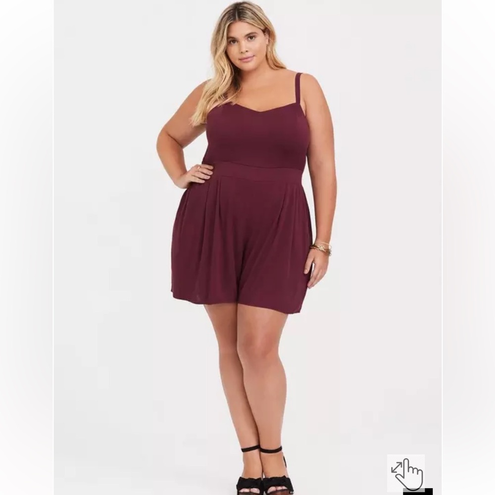 Torrid Women's Burgundy Romper Size 3 = 3X XXXL